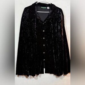 Harve Benard Rich Black Velvet Jacket